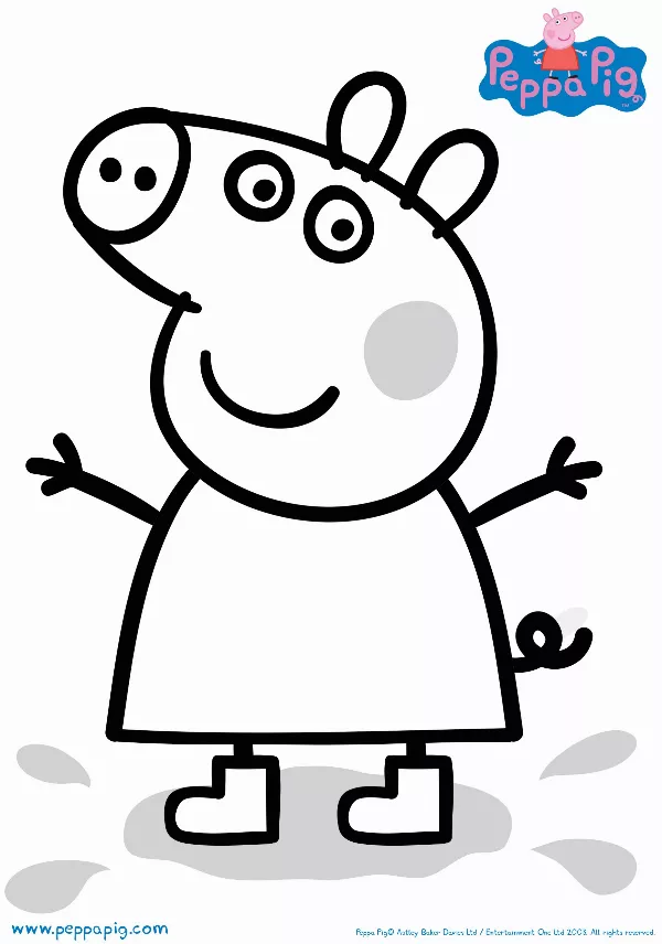 Peppa Pig Colouring Sheet